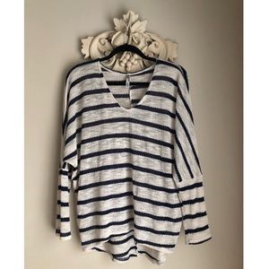 Striped Long Sleeve Knit Sweater